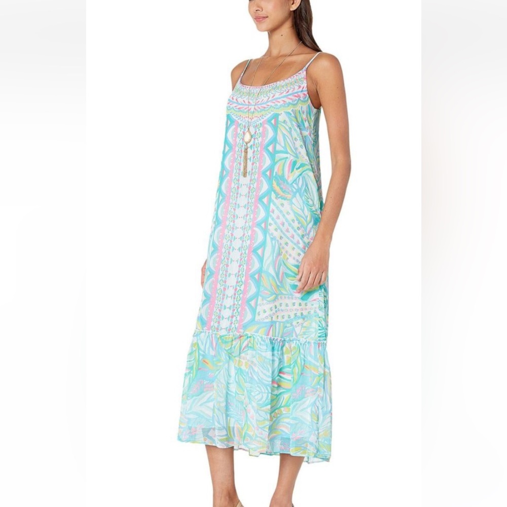 Lilly Pulitzer - Women's Blue Winni Midi Dress - Size Small